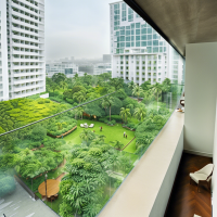 View of the greenery from the room.